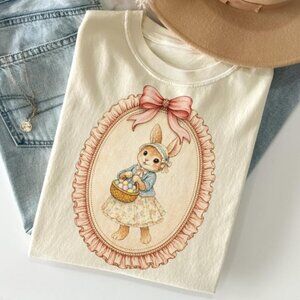 Easter Bunny Shirt, Cottagecore Rabbit Graphic Tee